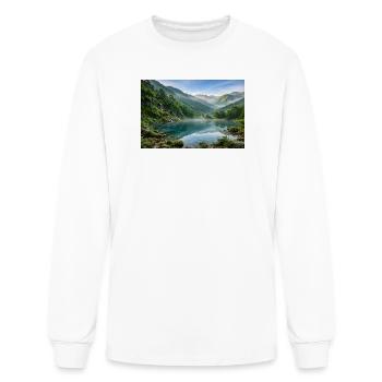 Emerald Valley Lake Mist - Men's Long Sleeve T-Shirt - white - Front