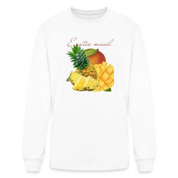 ​Exotic Fruits Tropical Summer Design - Men's Long Sleeve T-Shirt - white - Front