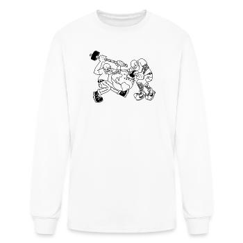 Dynamic Hammer Warrior Silhouette - Men's Long Sleeve T-Shirt - white - Front