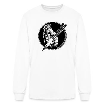 Emblème de la poignée de couteau de minuit - T-shirt à manches longues Homme - blanc - Devant