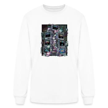 Retro Game Over Cascade - Men's Long Sleeve T-Shirt - white - Front