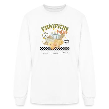 Autumn Pumpkin Patch Floral Glow - Men's Long Sleeve T-Shirt - white - Front