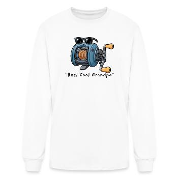 Charme de pêche vintage Sunny Reel - T-shirt à manches longues Homme - blanc - Devant
