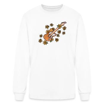 Sunny Daisy Guitar - Men's Long Sleeve T-Shirt - white - Front