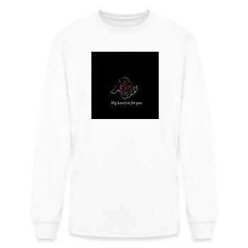 Heart in Hands Devoted Love - Men's Long Sleeve T-Shirt - white - Front