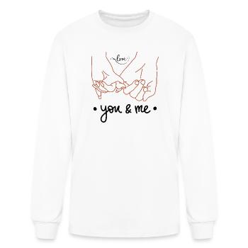 You & Me: Hand in Hand - Men's Long Sleeve T-Shirt - white - Front