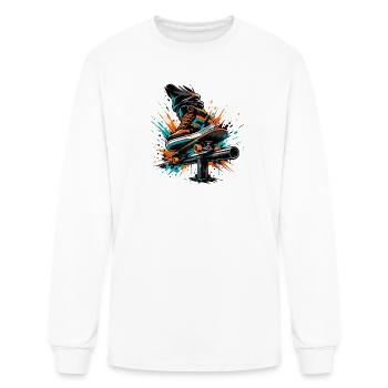 Skate Splash Kickflip - Men's Long Sleeve T-Shirt - white - Front