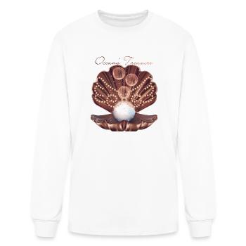Le Trésor de l’Océan : Coquillage d’Or - T-shirt à manches longues Homme - blanc - Devant