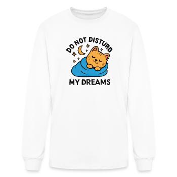 Do Not Disturb Dreams Cat - Men's Long Sleeve T-Shirt - white - Front