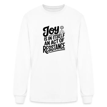 La joie est en soi un acte de résistance - T-shirt à manches longues Homme - blanc - Devant