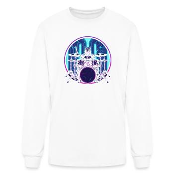 Drummer Steampunk - Men's Long Sleeve T-Shirt - white - Front