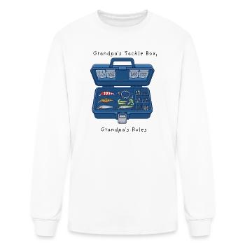 Kit de leurres de pêche bleu profond - T-shirt à manches longues Homme - blanc - Devant