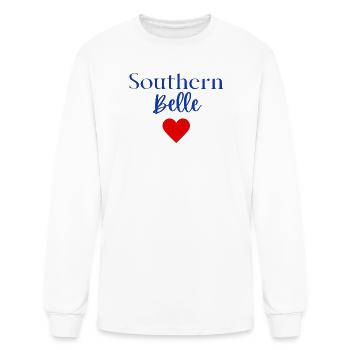 Southern Belle Heart - Men's Long Sleeve T-Shirt - white - Front