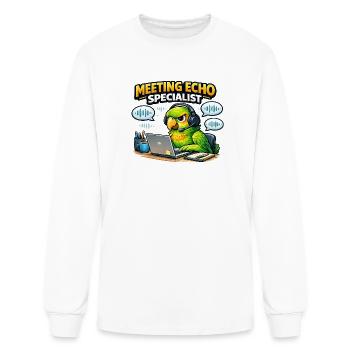 Meeting Echo Specialist Parrot - Men's Long Sleeve T-Shirt - white - Front