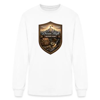 Dream High Prepare Hard - Men's Long Sleeve T-Shirt - white - Front