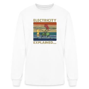 Electricity Explained Volt Amp Ohm Physics - Men's Long Sleeve T-Shirt - white - Front