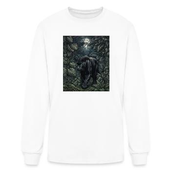 Night Panther in Jungle - Men's Long Sleeve T-Shirt - white - Front