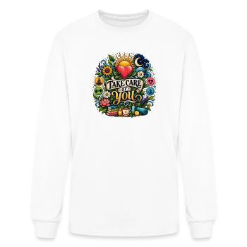 Take Care Of You Wellness Mandala - Men's Long Sleeve T-Shirt - white - Front