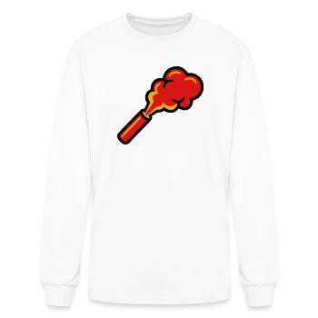 Bengal Flare Smoke Bomb Icon - Men's Long Sleeve T-Shirt - white - Front