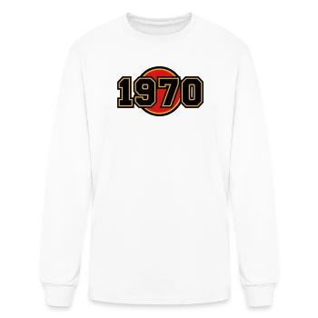 1970 Birth Year Retro Logo - Men's Long Sleeve T-Shirt - white - Front