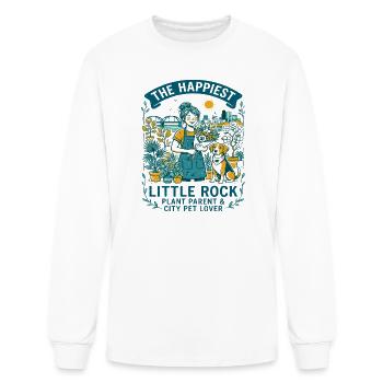 Le parent et la ville les plus heureux de la petite plante de roche - T-shirt à manches longues Homme - blanc - Devant