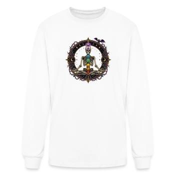 Chakra Skeleton Mandala - Men's Long Sleeve T-Shirt - white - Front