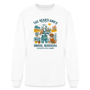 The Heartlands Omaha Nebraska Dedicated Vizsla - Men's Long Sleeve T-Shirt - white - Front