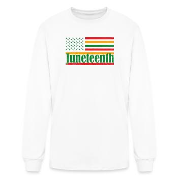 Héritage du drapeau du Juneteenth - T-shirt à manches longues Homme - blanc - Devant