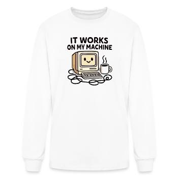 It Works On My Machine Retro PC - Men's Long Sleeve T-Shirt - white - Front