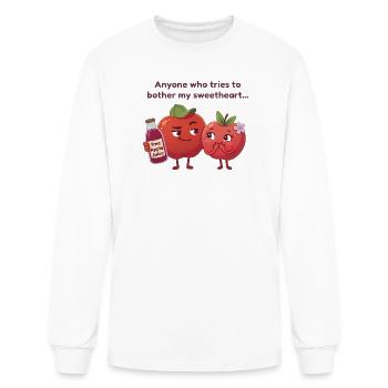 Cute Cartoon Pair of Apples - Men's Long Sleeve T-Shirt - white - Front