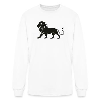 Majestic Leo Lion – Zodiac Sign Symbol - Men's Long Sleeve T-Shirt - white - Front