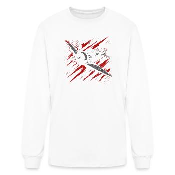 Propeller Aircraft Sketch - Men's Long Sleeve T-Shirt - white - Front