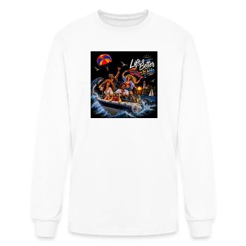 Life is Better on the Water Boat Crew - Men's Long Sleeve T-Shirt - white - Front
