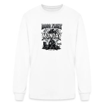 boss fight - Men's Long Sleeve T-Shirt - white - Front