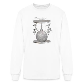 Timeless Sparkle Silver Holiday Design - Men's Long Sleeve T-Shirt - white - Front