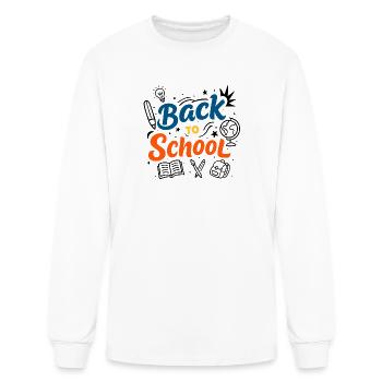 Colorful Back to School Typography Design - Men's Long Sleeve T-Shirt - white - Front