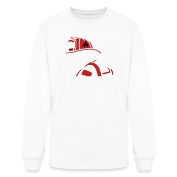 Graphique du profil du chien de sauvetage - T-shirt à manches longues Homme - blanc - Devant