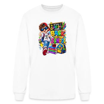 Back to School – Ready to Learn, Grow & Be Awesome - Men's Long Sleeve T-Shirt - white - Front