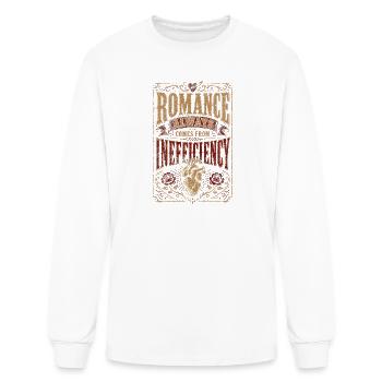 Romance always comes from inefficiency - Men's Long Sleeve T-Shirt - white - Front