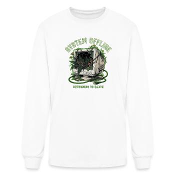 System Offline Returning Earth - Men's Long Sleeve T-Shirt - white - Front