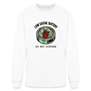 Low Social Battery Do Not Disturb - Men's Long Sleeve T-Shirt - white - Front