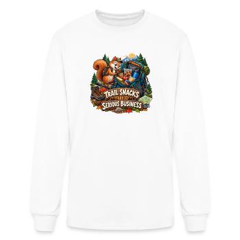 Trail Snacks Are Serious Business - Men's Long Sleeve T-Shirt - white - Front