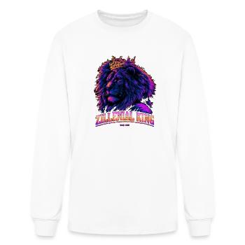 Zillenial King 1995-2012 -  Retro Neon Caption Art - Men's Long Sleeve T-Shirt - white - Front