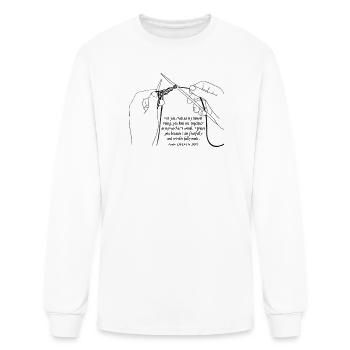 Psaml 139:13 Knitting Hands - Men's Long Sleeve T-Shirt - white - Front