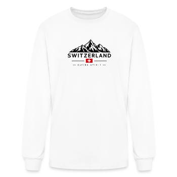 Swiss Alps Alpine Spirit Tee - Men's Long Sleeve T-Shirt - white - Front