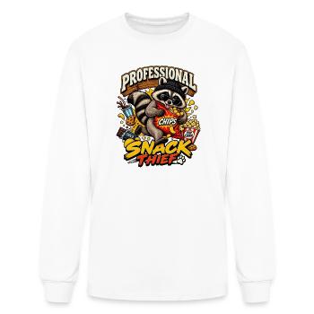Professional Snack Thief Raccoon - Men's Long Sleeve T-Shirt - white - Front