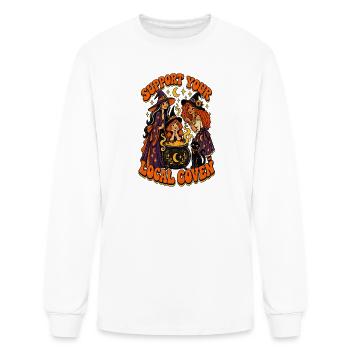Support Your Local Coven Witch Halloween - Men's Long Sleeve T-Shirt - white - Front
