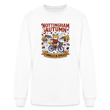 Nottingham Autumn Thrills And Spills Novelty - Men's Long Sleeve T-Shirt - white - Front