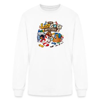 Lost Sock Mystery: Sock Detective - Men's Long Sleeve T-Shirt - white - Front