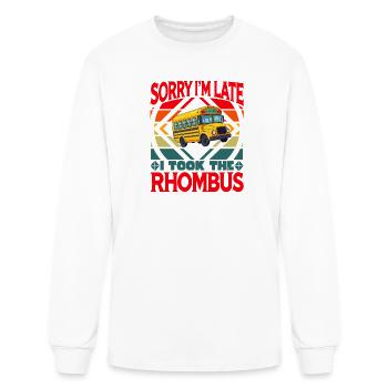 I Took The Rhombus Funny School Bus Math Pun - Men's Long Sleeve T-Shirt - white - Front